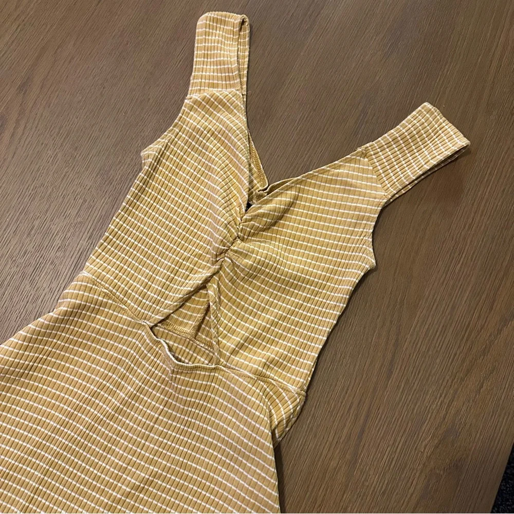 Abercrombie & Fitch Yellow Gingham Mini Dress - Picture 2 of 3